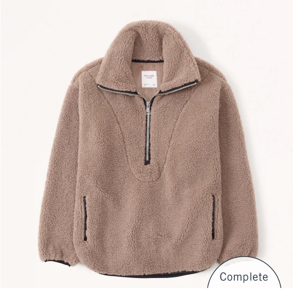 NWOT! Abercrombie & Fitch Drama Collar Half-Zip Sweatshirt - XS